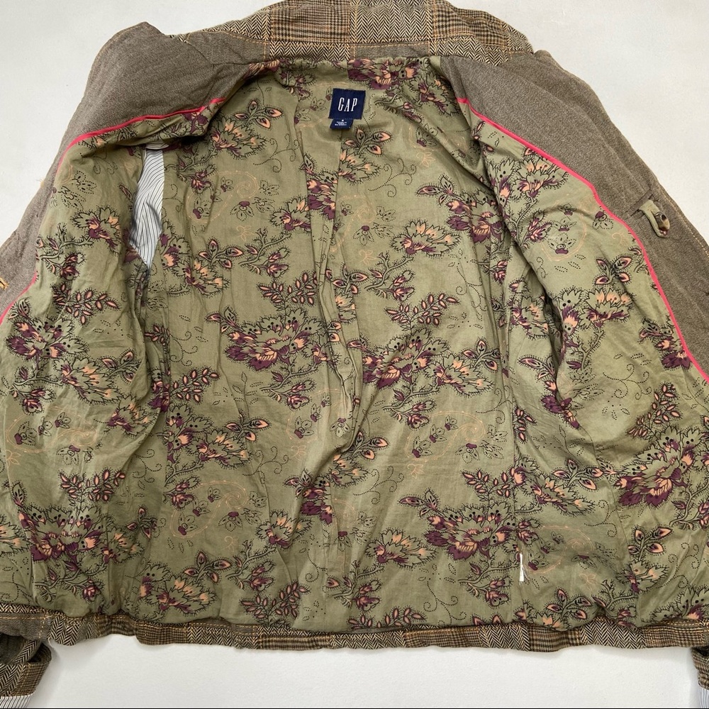 Gap Tweed Houndstooth Patchwork Jacket - image 4